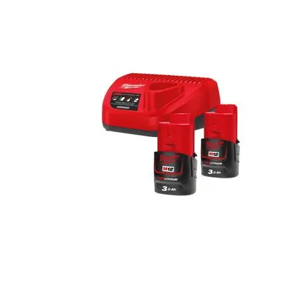 MILWAUKEE Akku-Starterset M12NRG-302 mit 2 Akkus