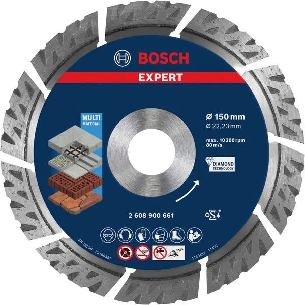BOSCH Diamanttrennscheibe EXPERT 150 mm für Multi-Material